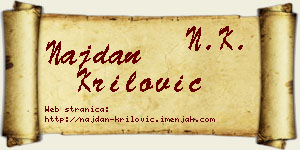 Najdan Krilović vizit kartica